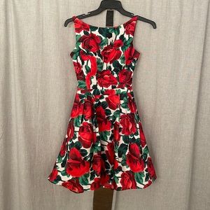 Sherri Hill Size 4-6 Red Rose Short Dress
